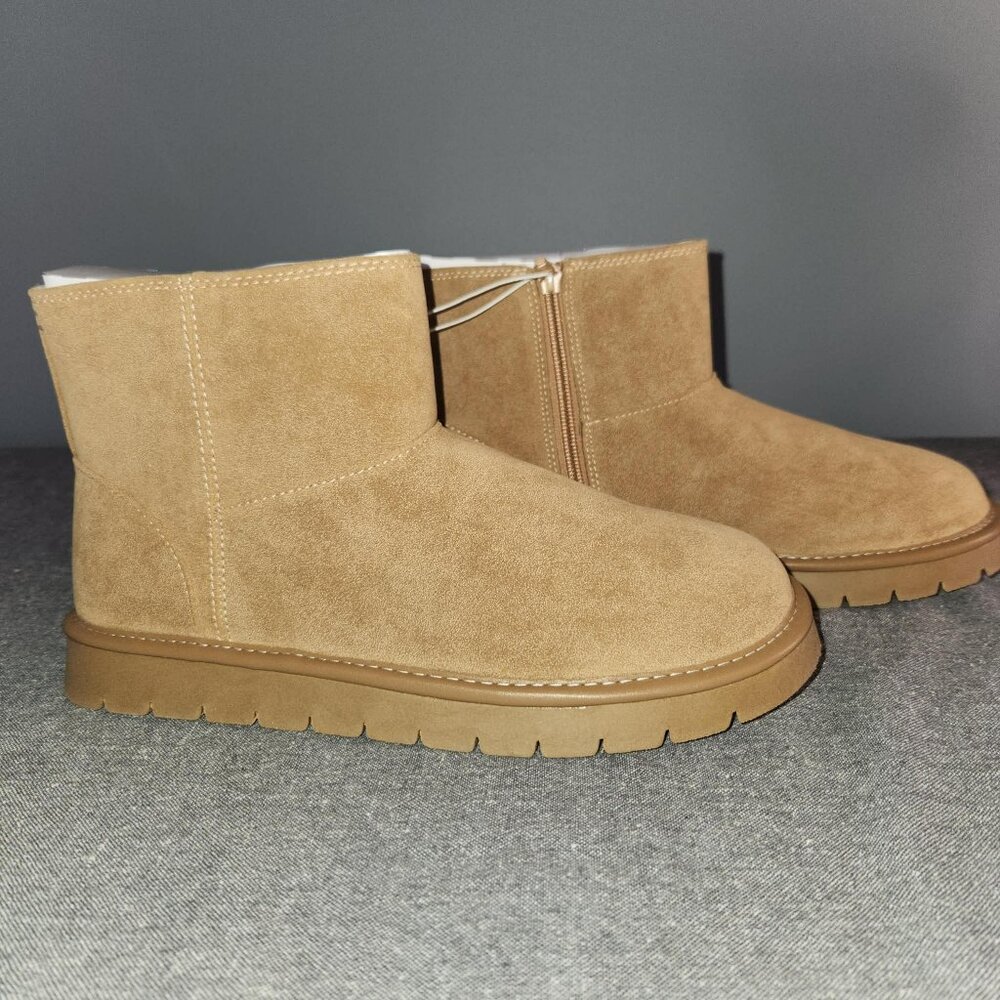 Women’s Tan Memory Foam Ankle Boots – Size 9 (NEW)